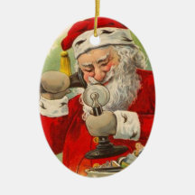 Ornamento de Papá Noel del vintage Ornamente De Reyes