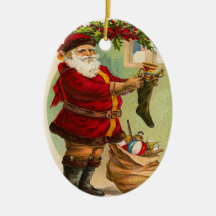 Ornamento de Papá Noel del vintage Ornamento De Reyes Magos