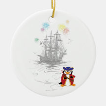 Ornamento de Piratez del pingüino Adornos De Navidad