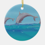 Ornamento de salto de los delfínes ornaments para arbol de navidad