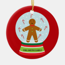 Ornamento de Snowglobe del hombre de pan de jengib Ornamentos Para Reyes Magos