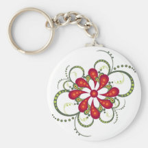 ornamento decorativo de la flor llavero personalizado
