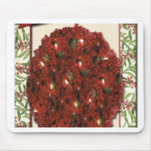 Ornamento del árbol de navidad del arándano alfombrilla de ratones