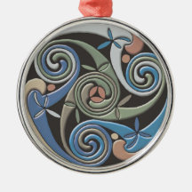 Ornamento del árbol del día de fiesta de Swirly Wh Adornos