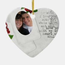 Ornamento del corazón de las tarjetas del día de S Ornamentos Para Reyes Magos