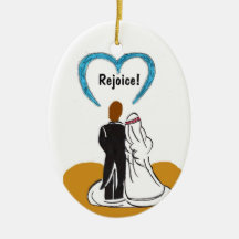 Ornamento del corazón de los pares del boda ornato