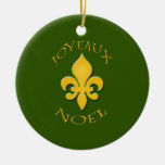 Ornamento del día de fiesta de la flor de lis de J Adorno De Navidad
