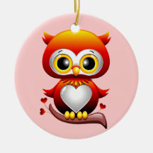 Ornamento del dibujo animado del corazón del amor  adornos de navidad