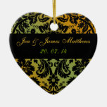 Ornamento del favor del boda del damasco del oro v ornamento para reyes magos