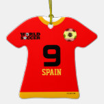 Ornamento del jersey de fútbol del mundial de Espa Ornamentos Para Reyes Magos