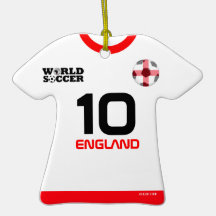 Ornamento del jersey de fútbol del mundial de Ingl Ornamento Para Arbol De Navidad