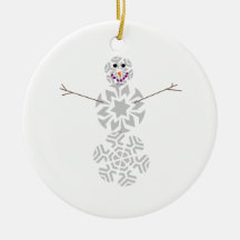 Ornamento del muñeco de nieve del copo de nieve ornatos