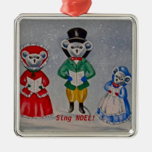 ¡Ornamento del navidad - cante a NOEL! Adorno De Navidad