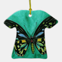 Ornamento del navidad de la camiseta de la maripos ornaments para arbol de navidad