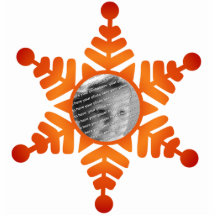 Ornamento del navidad de la foto del copo de nieve esculturas fotograficas