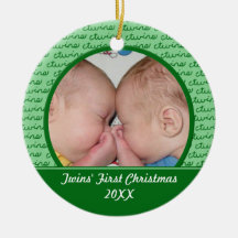 Ornamento del navidad de los gemelos del verde pri ornamentos para reyes magos