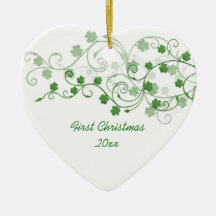 Ornamento del navidad del irlandés del trébol prim ornatos