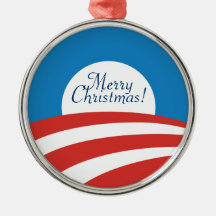 Ornamento del navidad del logotipo de Obama Ornaments Para Arbol De Navidad