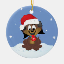 Ornamento del personalizable del perro del navidad adornos de navidad