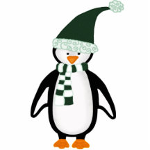 Ornamento del pingüino del navidad escultura fotografica
