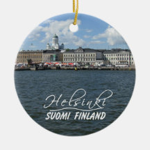 Ornamento del puerto de Helsinki, personalizar Ornaments Para Arbol De Navidad