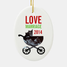 Ornamento del Sonogram - carro de bebé de la boda  Ornamento De Reyes Magos