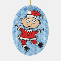 Ornamento divertido de Papá Noel Ornato