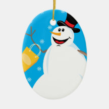 Ornamento divertido del muñeco de nieve ornaments para arbol de navidad