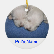 Ornamento el dormir de los perritos de Westie Ornaments Para Arbol De Navidad