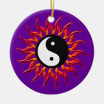 Ornamento el flamear Yin Yang Sun Adorno