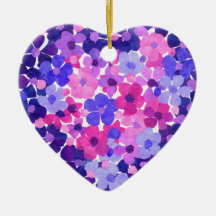 Ornamento en forma de corazón del flower power ornamentos para reyes magos