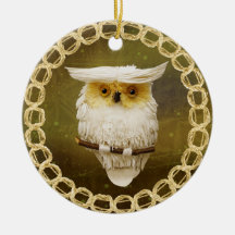 Ornamento festivo hermoso del búho Nevado Ornaments Para Arbol De Navidad