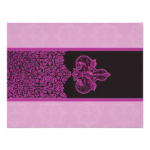 Ornamento floral indio violeta que casa RSVP Invitaciones Personalizada