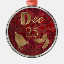 Ornamento floral rojo del árbol del navidad del vi ornamento para arbol de navidad