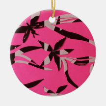 ornamento floral rosado adorno de navidad