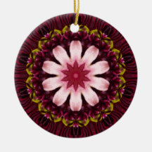 Ornamento floral rosado púrpura del navidad del ca adorno