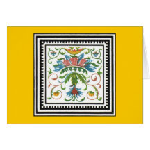 Ornamento italiano antiguo tarjetón