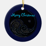 Ornamento lunar del navidad de la marea ornato