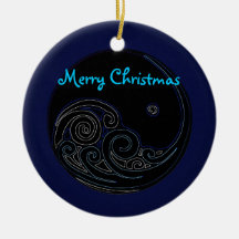 Ornamento lunar del navidad de la marea ornato