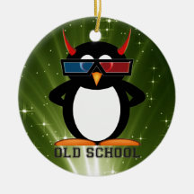 Ornamento malvado del navidad de Penguin™ Ornamentos De Reyes