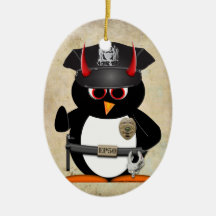 Ornamento malvado del navidad de Penguin™ del ofic Adorno De Navidad