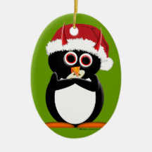 Ornamento malvado del navidad del pingüino ornamento de navidad