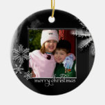 Ornamento negro de la foto "de las Felices Navidad Ornamento De Reyes Magos