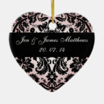 Ornamento negro y rosado del favor del boda del da ornamentos para reyes magos
