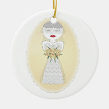 Ornamento nupcial adorno de navidad
