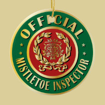Ornamento oficial del día de fiesta del inspector  adornos