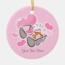 Ornamento personalizado anillo del corazón ornato