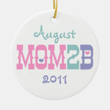 Ornamento personalizado B de la mamá 2 Ornamentos De Navidad