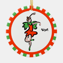 Ornamento personalizado bailarina de DanceChick Ornamento De Reyes Magos