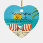 Ornamento personalizado boda tropical ornamento para reyes magos